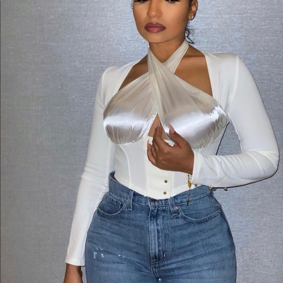 Fashion Nova Tops - Corset Halter Top.